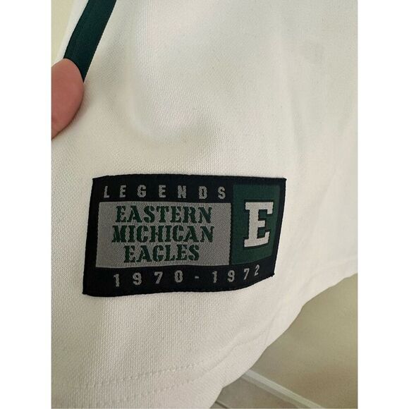 Michigan Green and White Gervin Jersey Dress Size Medium - Picture 2 of 6